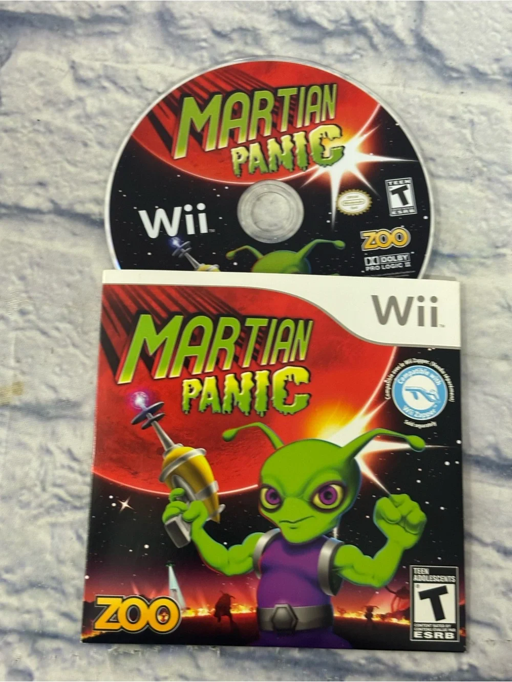 Lot of 3 Nintendo Wii Games Nerf N Strike Star Wars Martian Panic Manuals Cases